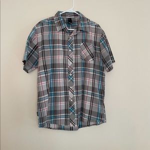 Zoo York Collard Flannel Button Down Mens Size XLarge